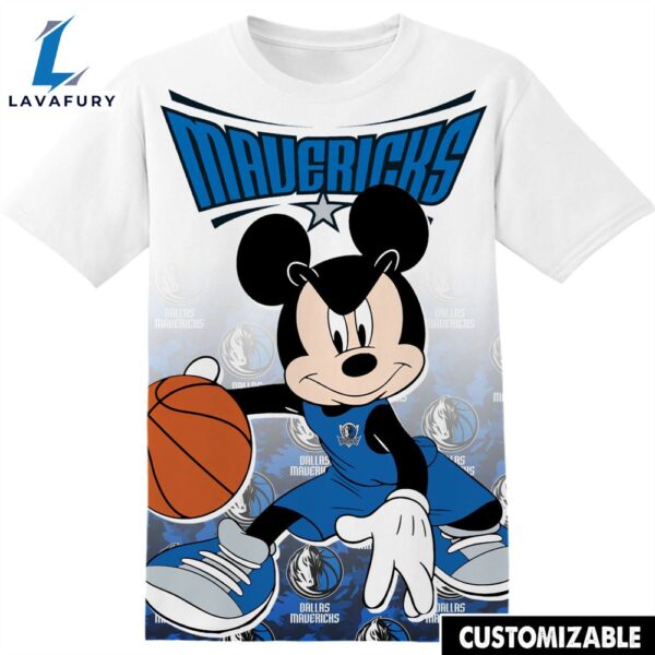 NBA Dallas Mavericks Disney Mickey Tshirt Adult And Kid Tshirt