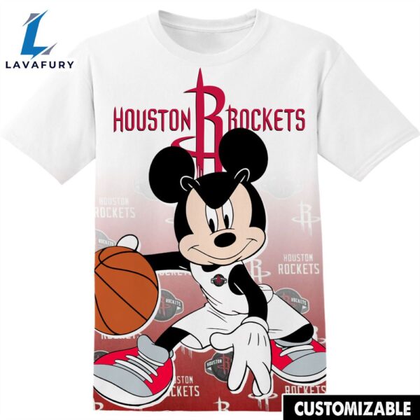 NBA Houston Rockets Disney Mickey Tshirt Adult And Kid Tshirt