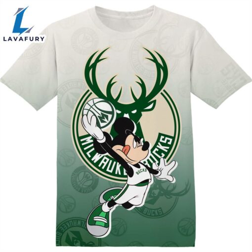 NBA Milwaukee Bucks Mickey Tshirt Adult And Kid Tshirt