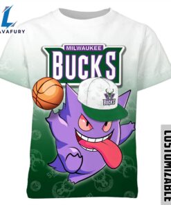 NBA Milwaukee Bucks Pokemon Gengar…