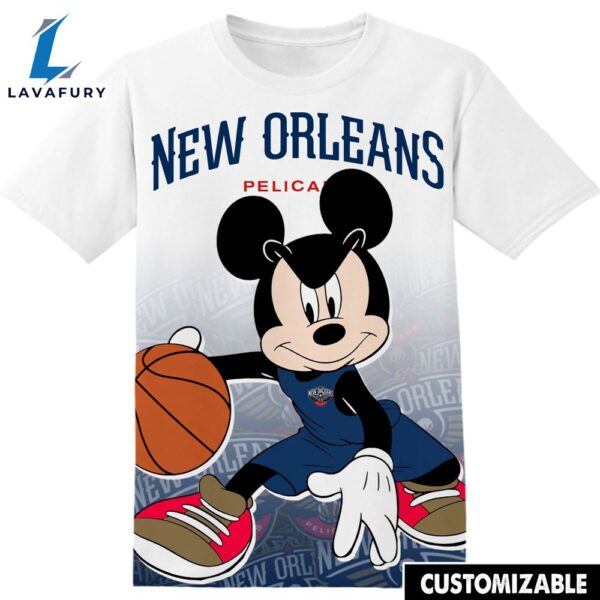 NBA New Orleans Pelicans Disney Mickey Tshirt Adult And Kid Tshirt