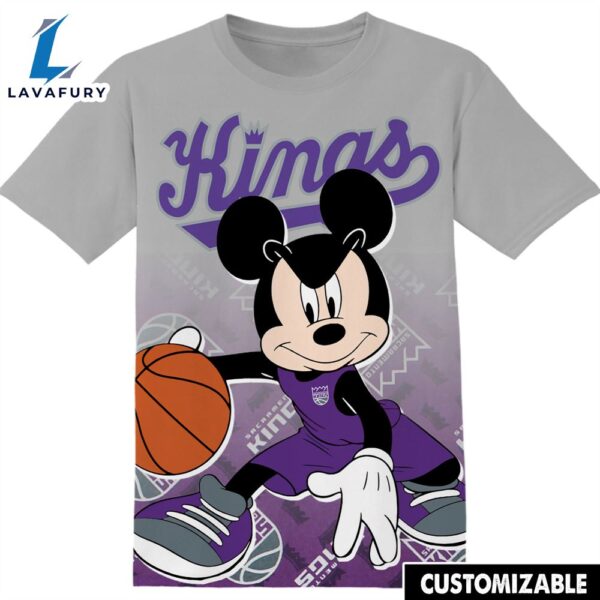 NBA Sacramento Kings Disney Mickey Tshirt Adult And Kid Tshirt