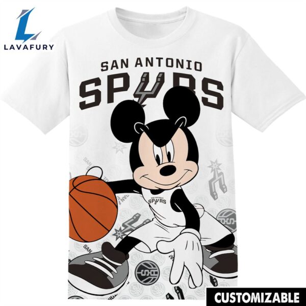 NBA San Antonio Spurs Disney Mickey Tshirt Adult And Kid Tshirt