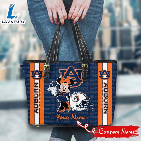 NCAA Auburn Tigers Minnie Women Leather Tote Bag