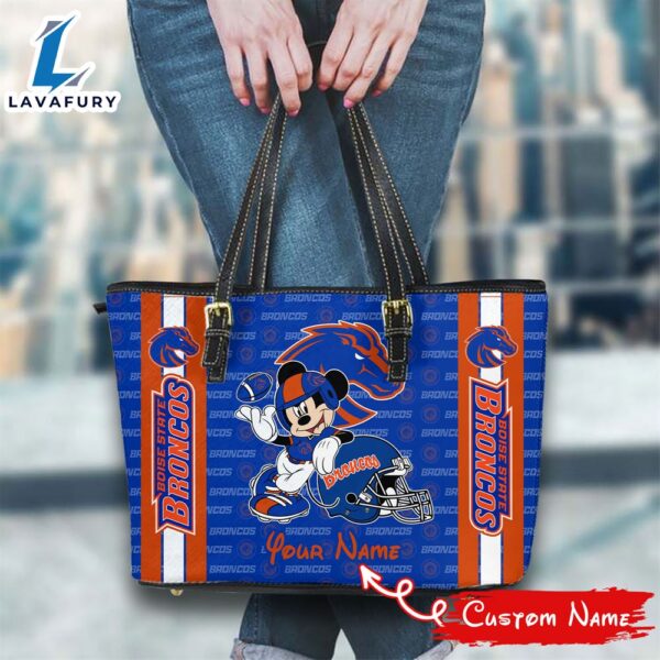 NCAA Boise State Broncos Mickey Women Leather Tote Bag