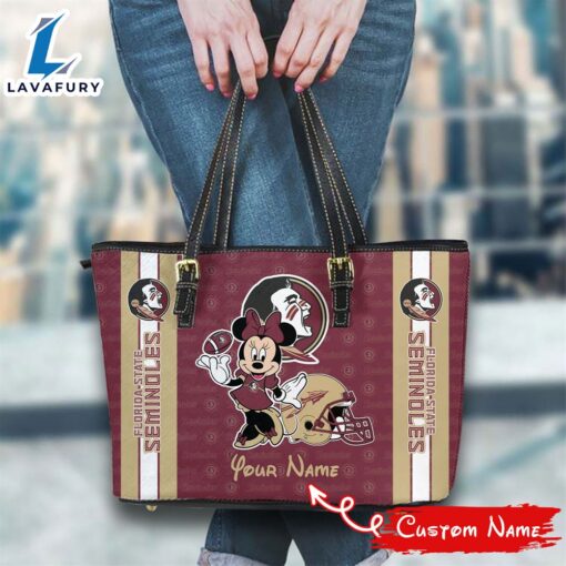 NCAA Florida State Seminoles Minnie Women Leather Tote Bag