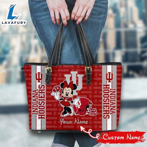 NCAA Indiana Hoosiers Minnie Women Leather Tote Bag