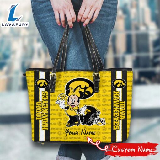 NCAA Iowa Hawkeyes Minnie Women Leather Tote Bag