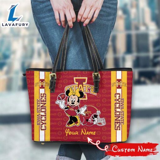 NCAA Iowa State Cyclones Minnie Women Leather Tote Bag