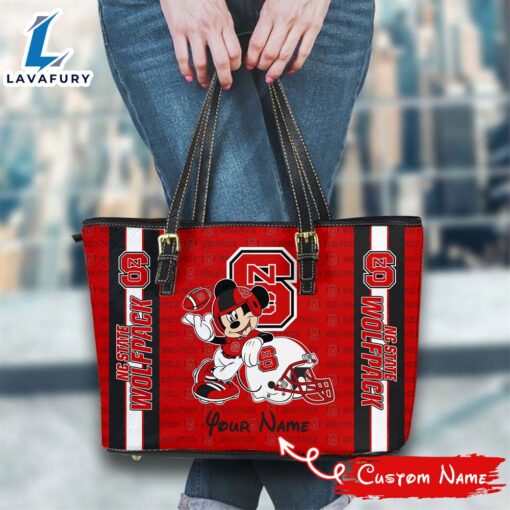 NCAA NC State Wolfpack Mickey Women Leather Tote Bag