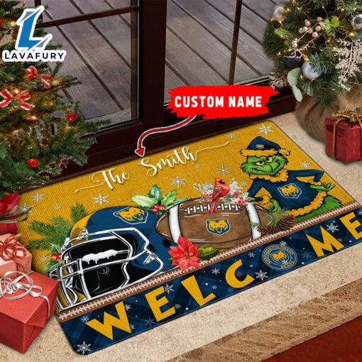 NCAA Northern Colorado Bears Grinch Christmas Welcome  Football Doormat – Custom Name
