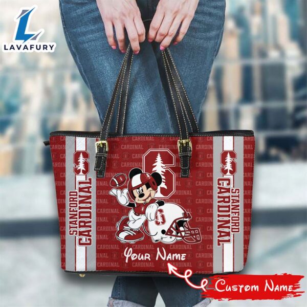 NCAA Stanford Cardinal Mickey Women Leather Tote Bag
