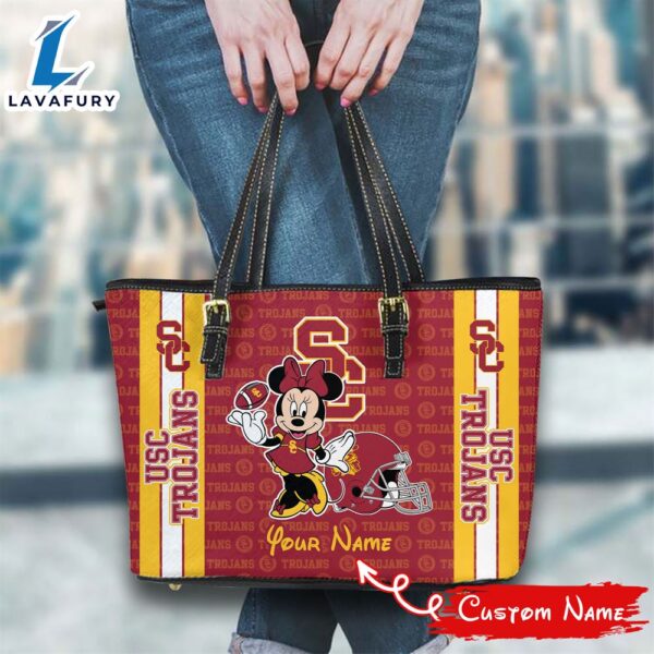 NCAA USC Trojans Minnie Women Leather Tote Bag