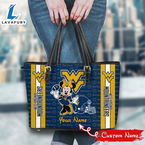 NCAA West Virginia Mountaineers Minnie Women Leather Tote Bag