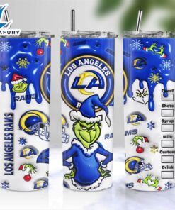 NFL Los Angeles Rams Grinch Inflated 3D Skinny Tumbler M2