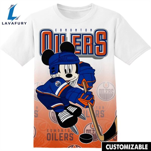 NHL Edmonton Oilers Mickey Tshirt Adult And Kid Tshirt