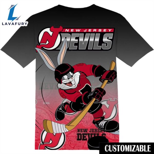 NHL New Jersey Devils Bugs Bunny Tshirt Adult And Kid Tshirt