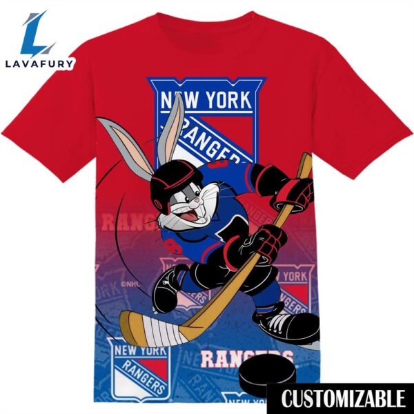 NHL New York Rangers Bugs Bunny Tshirt Adult And Kid Tshirt