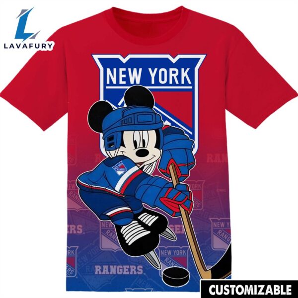 NHL New York Rangers Mickey Tshirt Adult And Kid Tshirt