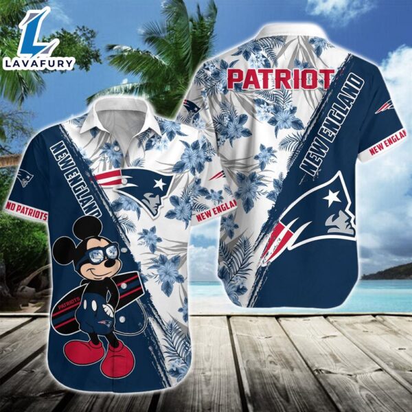 New England Patriots Team NFL Mickey Hawaiian Beach Shirt