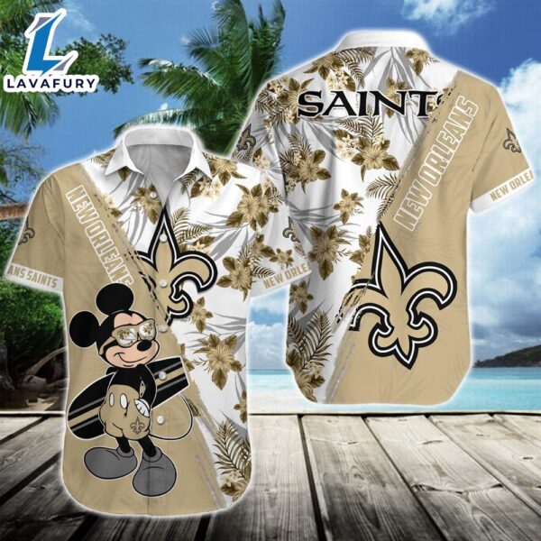 New Orleans Saints Team NFL Mickey Hawaiian Beach Shirt