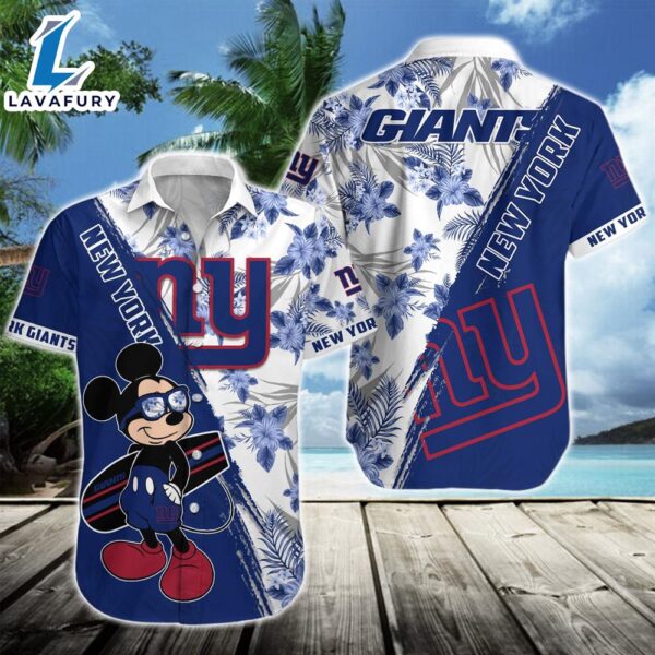 New York Giants Team NFL Mickey Hawaiian Beach Shirt