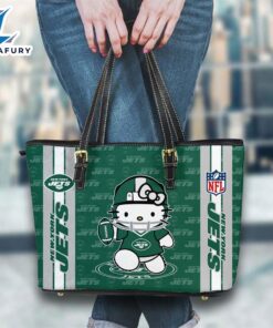 New York Jets NFL Kitty Women Leather Tote Bag