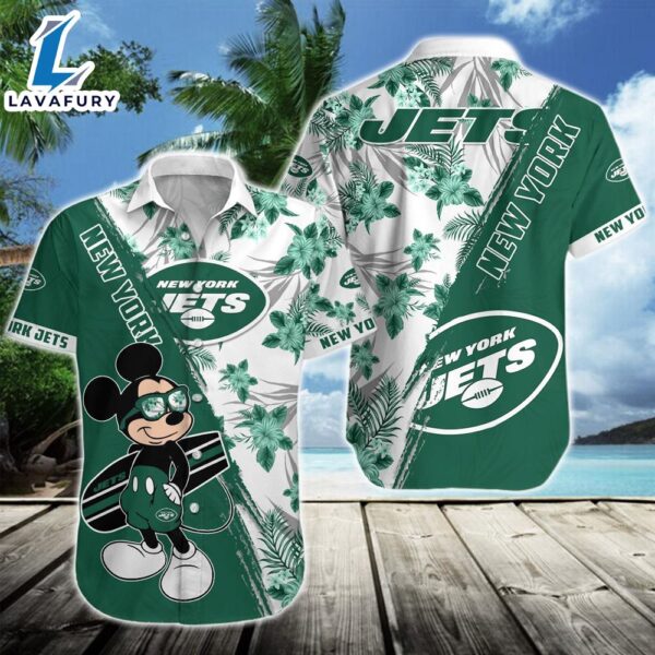 New York Jets Team NFL Mickey Hawaiian Beach Shirt