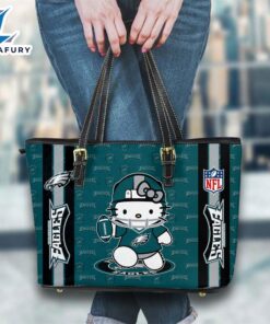 Philadelphia Eagles NFL Kitty Women Leather Tote Bag