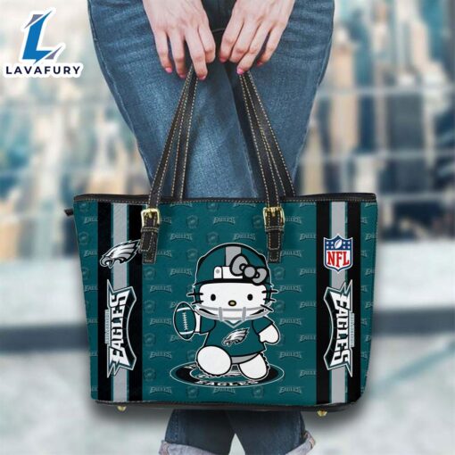 Philadelphia Eagles NFL Kitty Women Leather Tote Bag