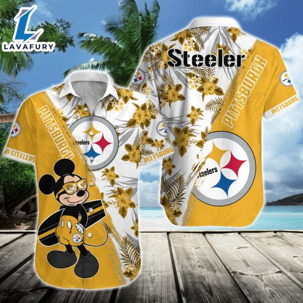 Pittsburgh Steelers Team NFL Mickey Hawaiian Beach Shirt