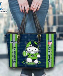 Seattle Seahawks NFL Kitty Women Leather Tote Bag