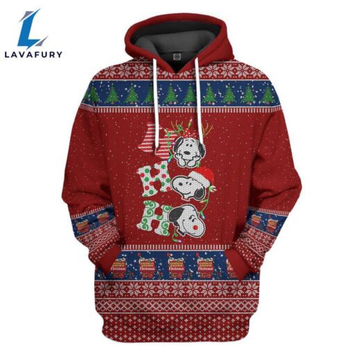 3d Christmas Snoopy Custom Tshirt  Hoodie Apparel