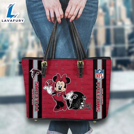 Atlanta Falcons NFL Minnie Women Leather Tote Bag