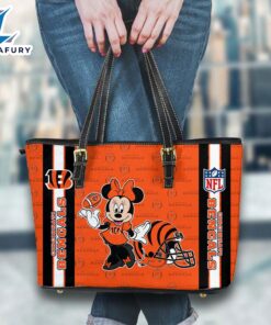 Cincinnati Bengals NFL Minnie Women Leather Tote Bag