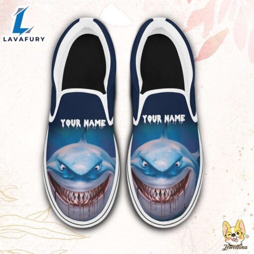 Custom Jaw Shark Horror Movie Scary Halloween Slip On Shoes