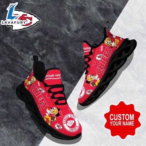 Custom Name Mickey Kansas City Chiefs Clunky Shoes