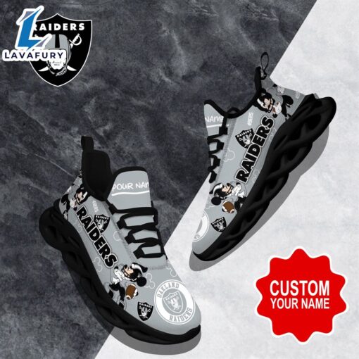 Custom Name Mickey Las Vegas Raiders Clunky Shoes