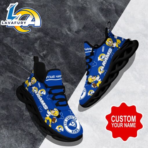 Custom Name Mickey Los Angeles Rams Clunky Shoes