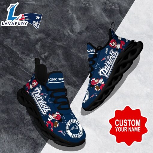 Custom Name Mickey New England Patriots Clunky Shoes