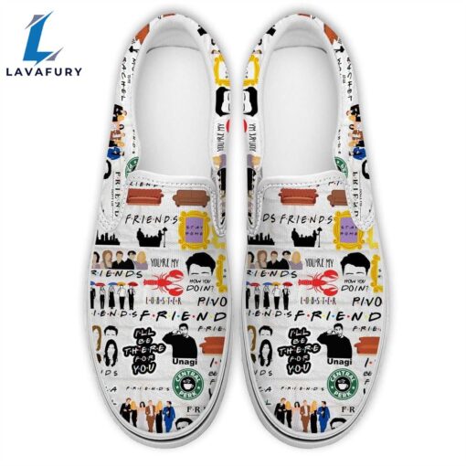 Friends Tv Show Printed Vans Slip On Shoes Halloween Gift