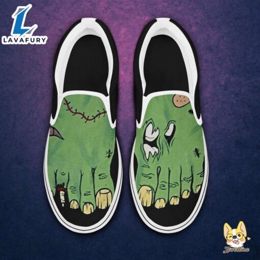 Funny Zombie Feet Halloween Spooky Season Slip On Shoes