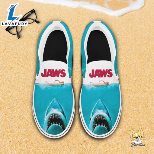 Halloween Jaws Horror Movie Slip On Shoes