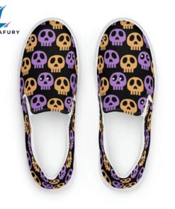 Halloween Skulls Slip On Shoes