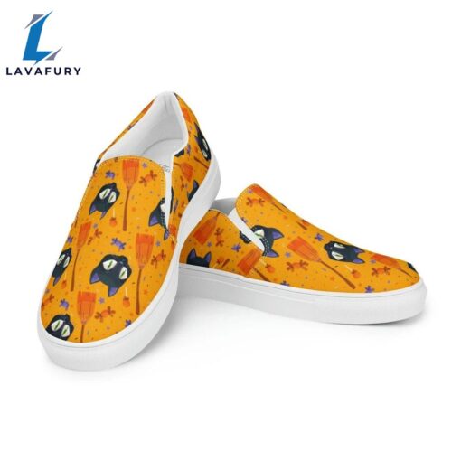 Halloween Vibes Black Cat Pattern Slip On Shoes