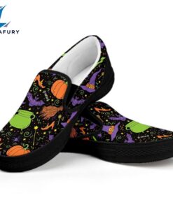 Halloween Wizard Pattern Casual Vans…