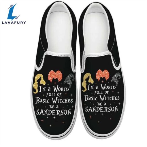 Hocus Pocus Sanderson Sisters Witch Halloween Slip On Shoes