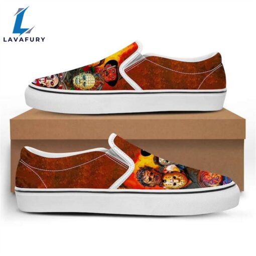 Horror Killer Characters Friday The 13th Freddy Krueger Halloween Slip On Shoes