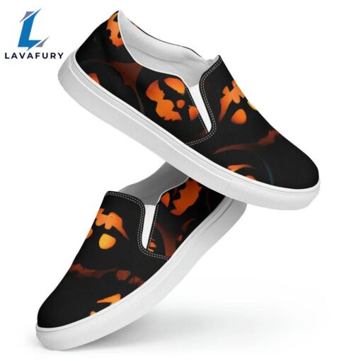 Horror Pumpkin Face Halloween Slip On Shoes