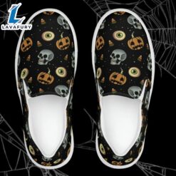 Horror Pumpkin Skull Eyes Pattern…